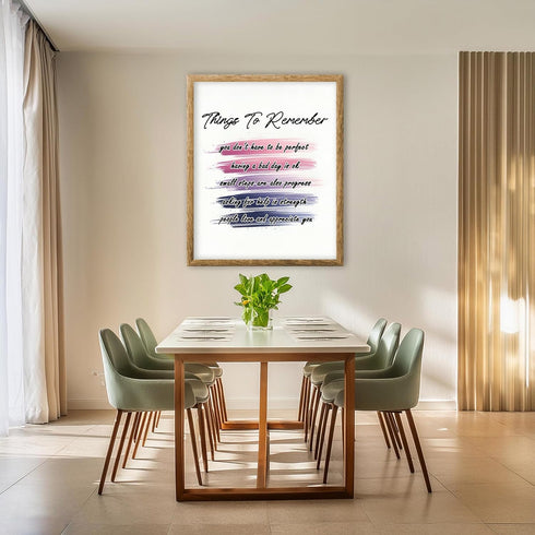 Posterizer 1 pcs-Things To Remember-You Don't Have to be Perfect-Motivational & Inspirational Art- Decor for Home & Office- unframed wall art...